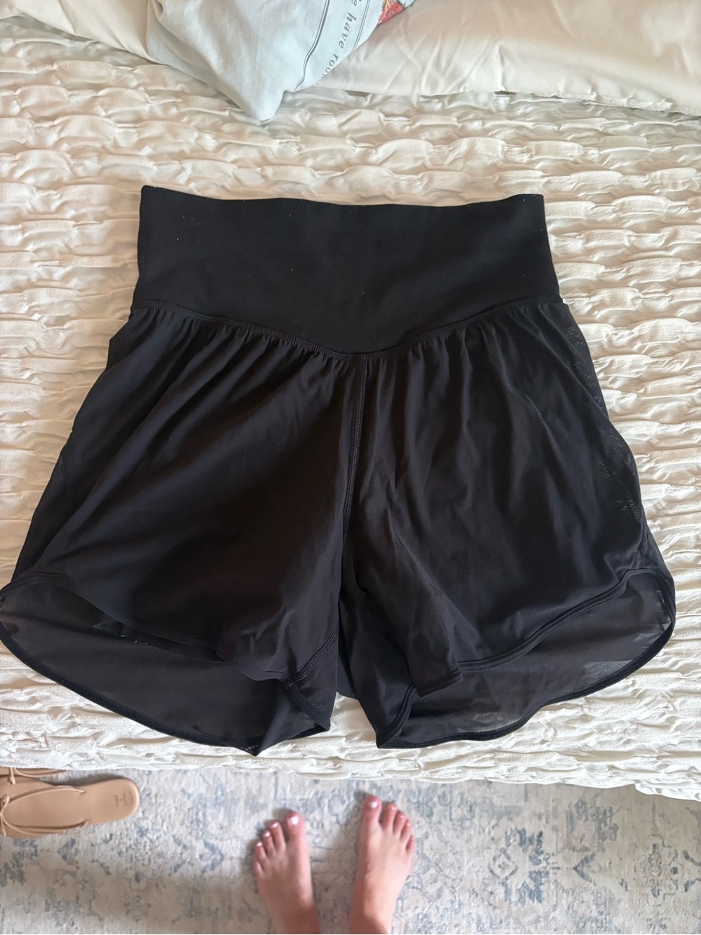 lululemon athletica Black High-Waist Athletic Shorts